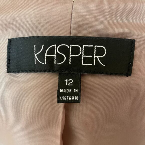 Quintessential Tan Suit with jacket and pants, Kasper Size 12 - Picture 8 of 15